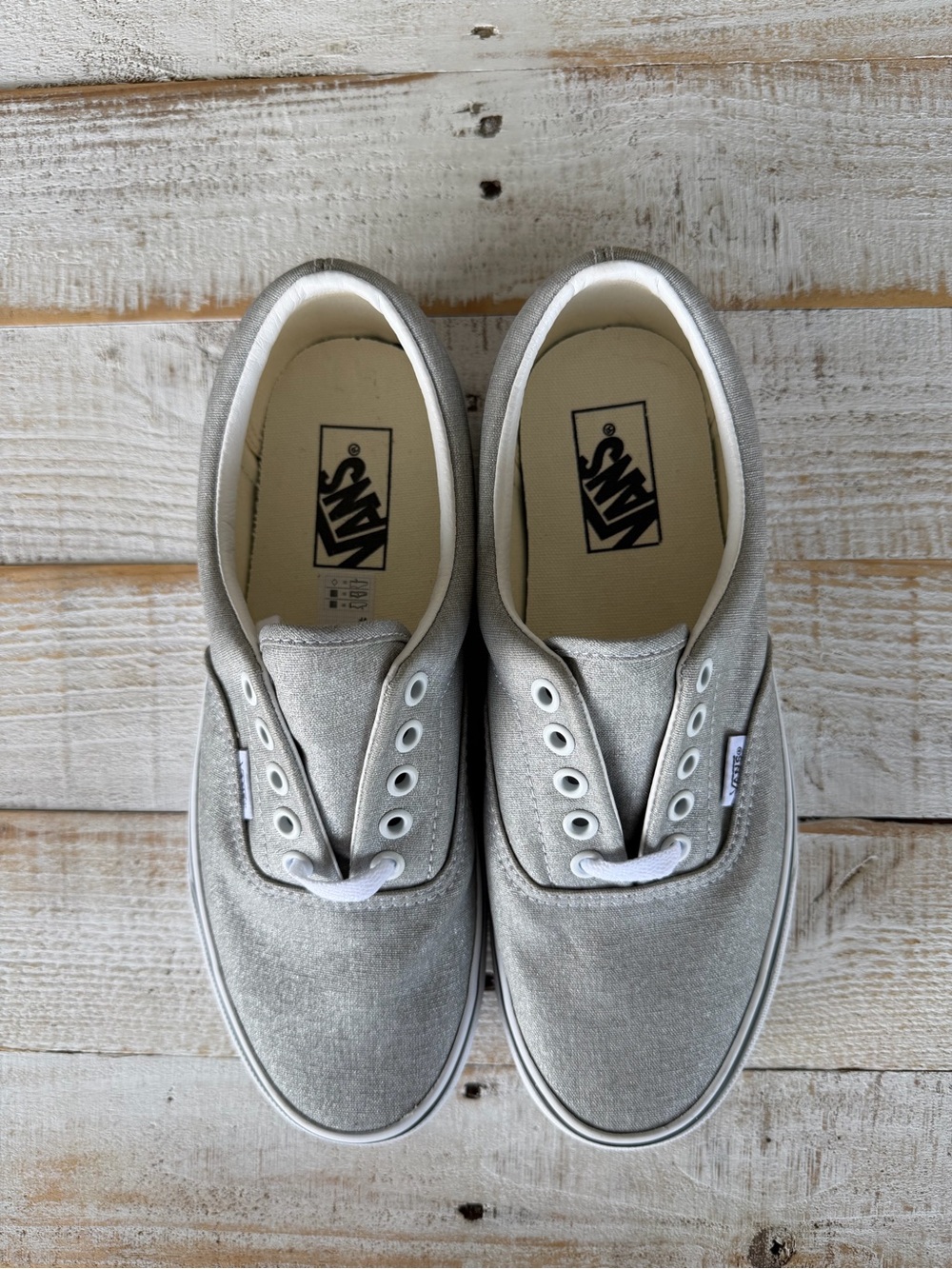 Vans Silver Gray Low-Top Canvas Sneakers-New - Picture 5 of 6